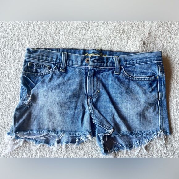 American Eagle Outfitters -  Denim Shorts - Blue - Sz 4 - Picture 1 of 2